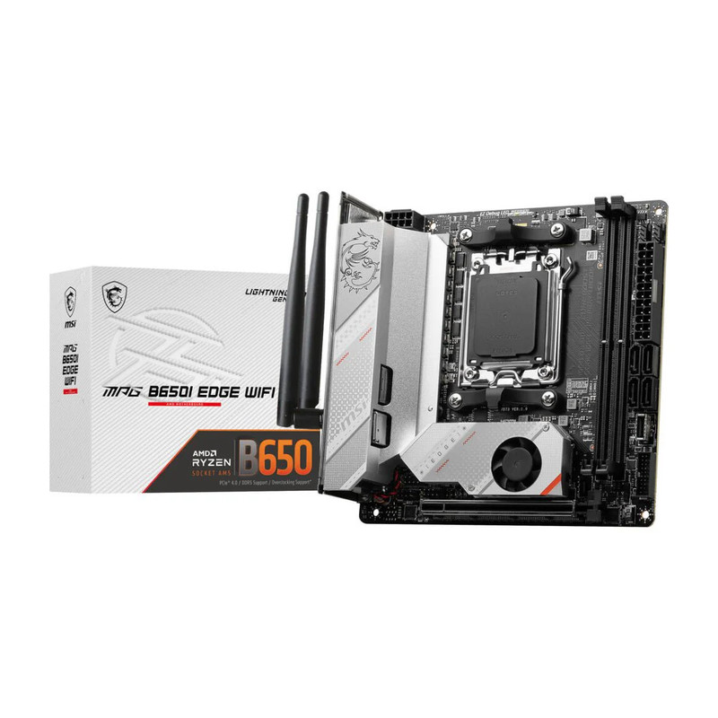 MSI MPG B650I Gaming EDGE WIFI DDR5 AM5 AMD Mini-ITX Gaming Motherboard - اللوحة الأم